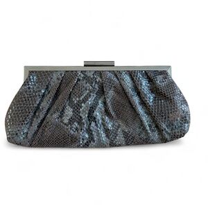Olga Berg Snakeskin Clutch